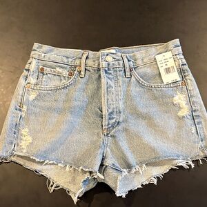 AGOLDE Parker Short Vintage cut off short. Denim shorts